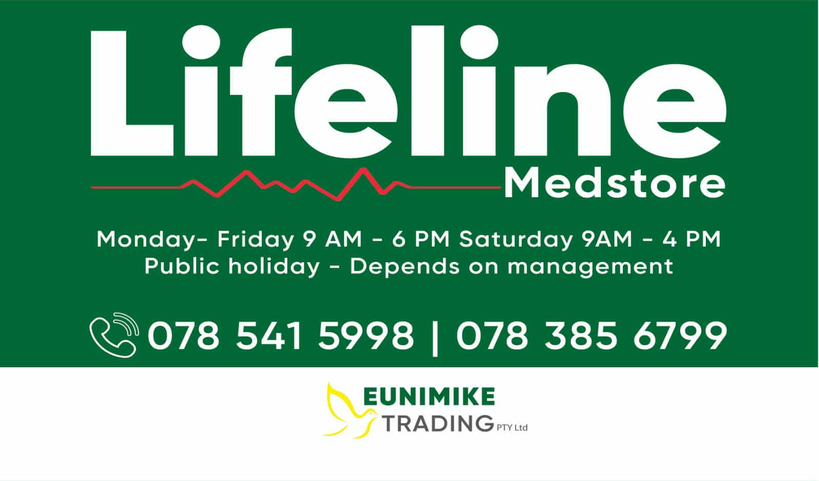 Lifeline Medstore banner — serving Cape Town